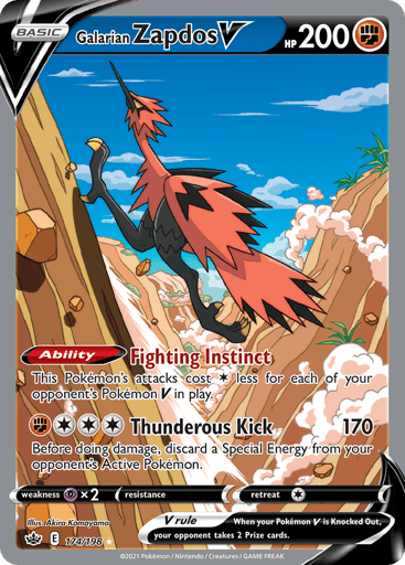 Galarian Zapdos V - Chilling Reign 174