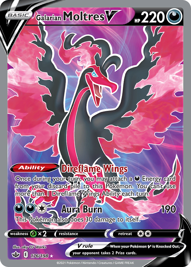 Galarian Moltres V – Chilling Reign 176/198 Pokémon card