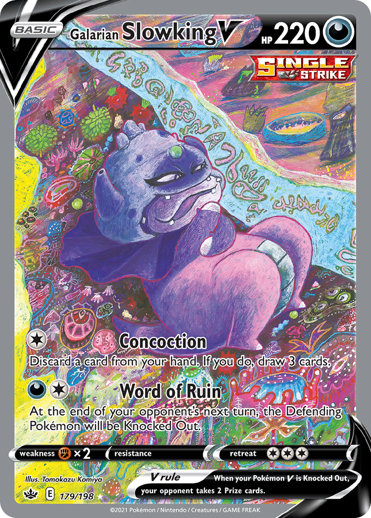 Galarian Slowking V – Chilling Reign 179/198 Pokémon card