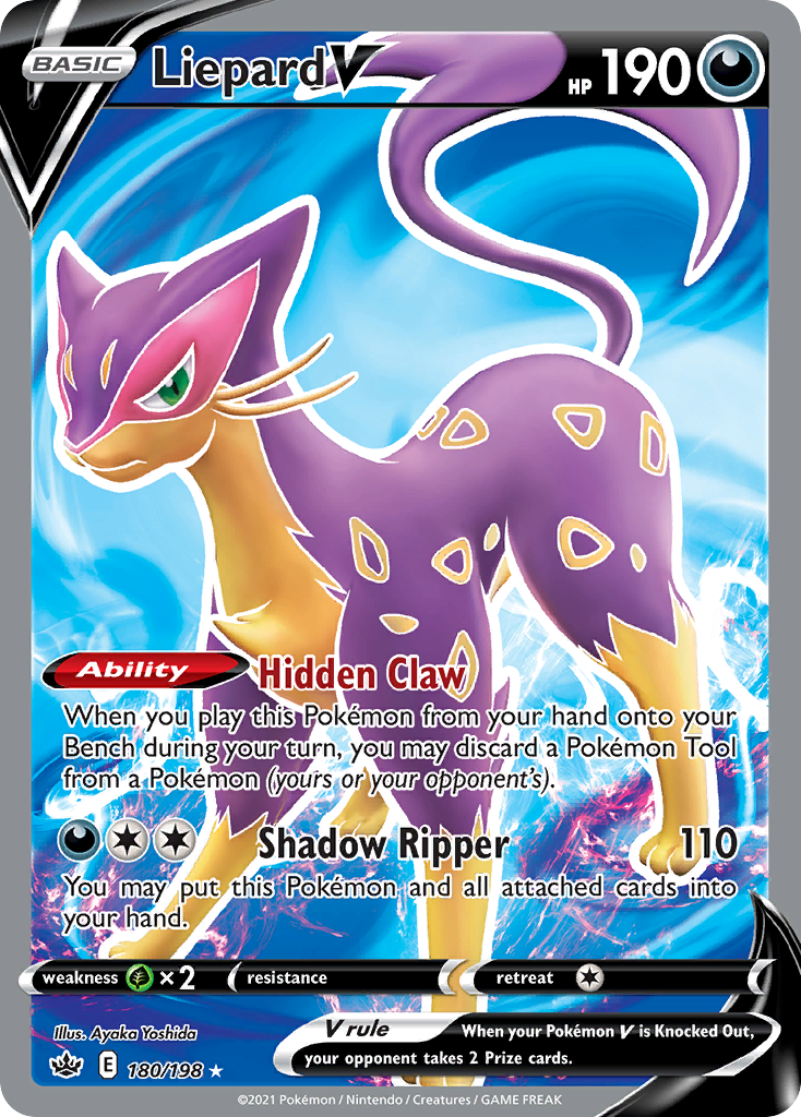 Liepard V – Chilling Reign 180/198 Pokémon card