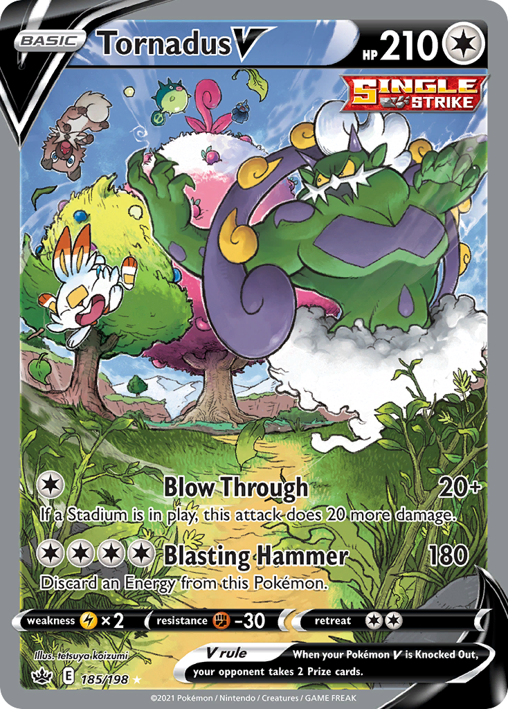 Tornadus V – Chilling Reign 185/198 Pokémon card