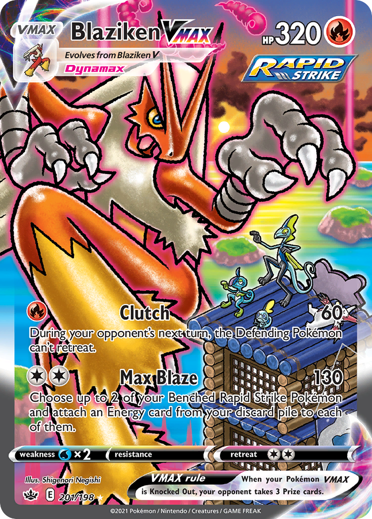 Blaziken VMAX – Chilling Reign 201/198 Pokémon card