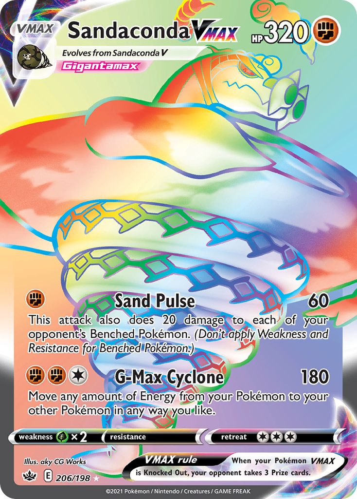 Sandaconda VMAX – Chilling Reign 206/198 Pokémon card