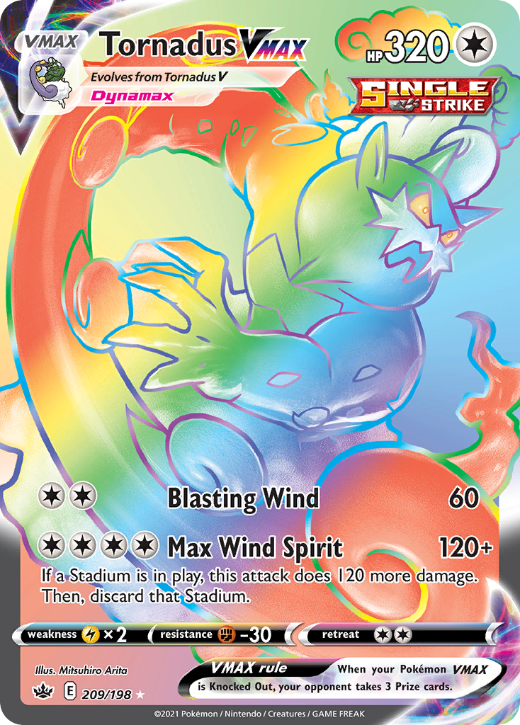 Tornadus VMAX – Chilling Reign 209/198 Pokémon card
