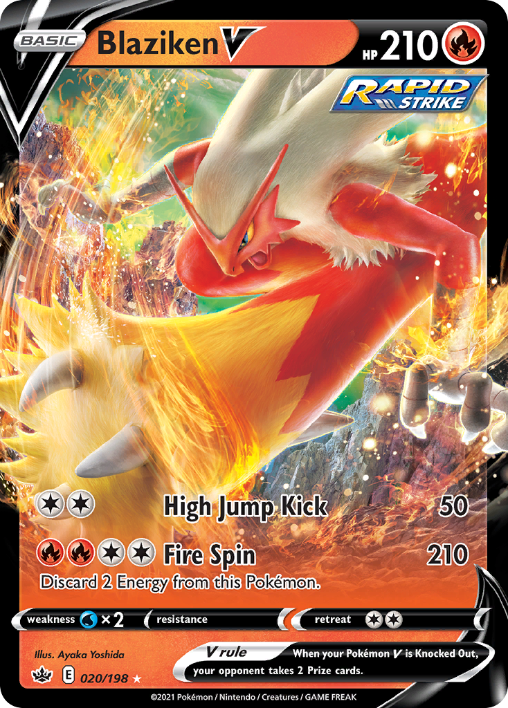 Blaziken V – Chilling Reign 020/198 Pokémon card