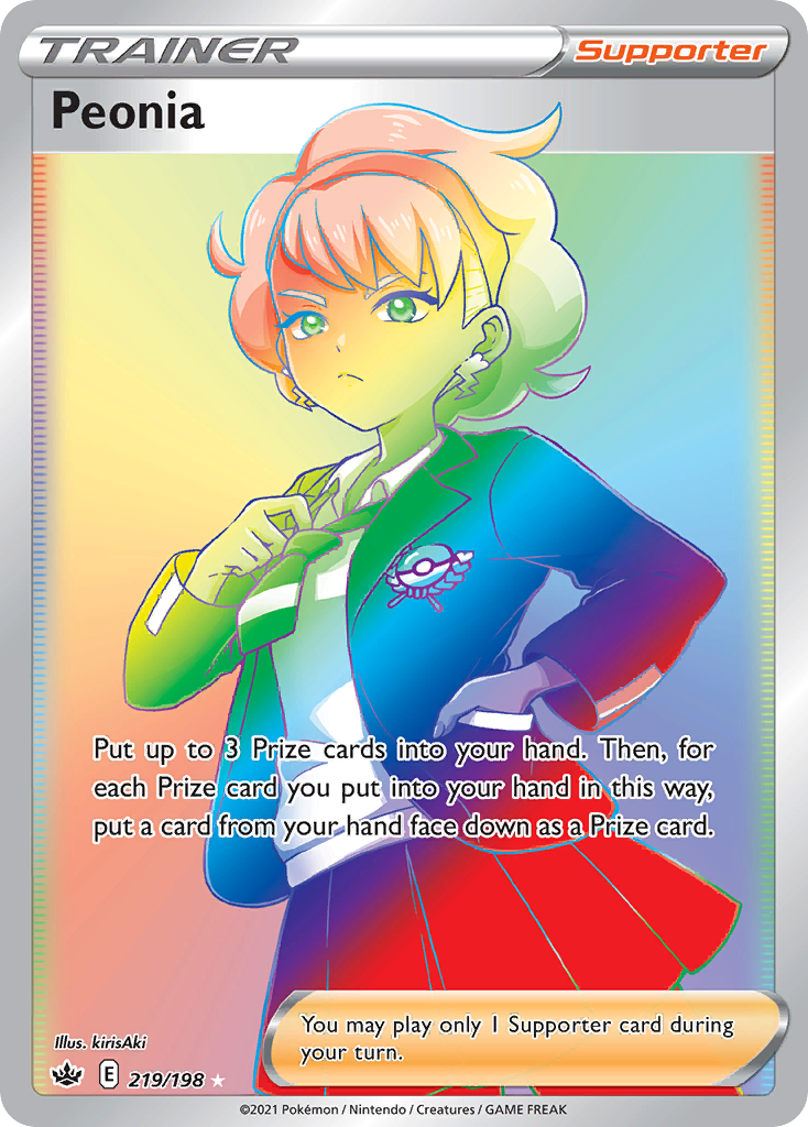 Peonia – Chilling Reign 219/198 Pokémon card