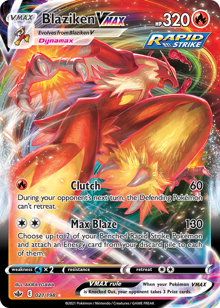 Blaziken VMAX – Chilling Reign 021/198 Pokémon card