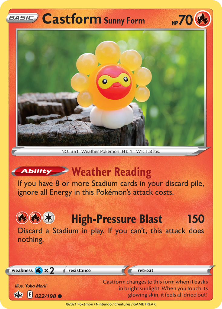 Castform Sunny Form – Chilling Reign 022/198 Pokémon card