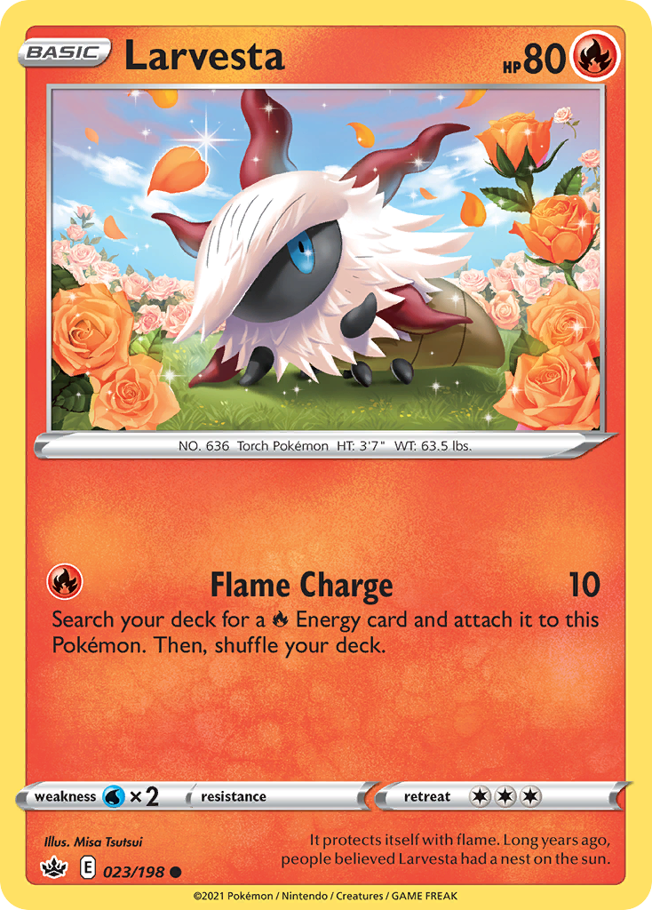 Larvesta – Chilling Reign 023/198 Pokémon card