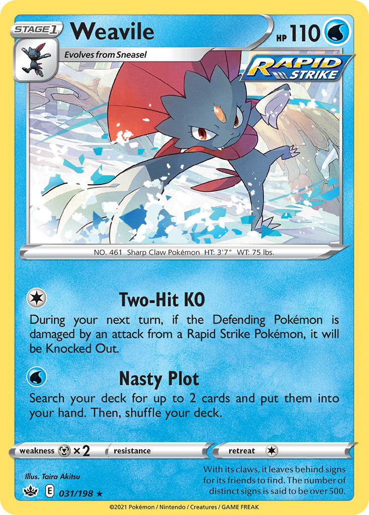 Weavile – Chilling Reign 031/198 Pokémon card