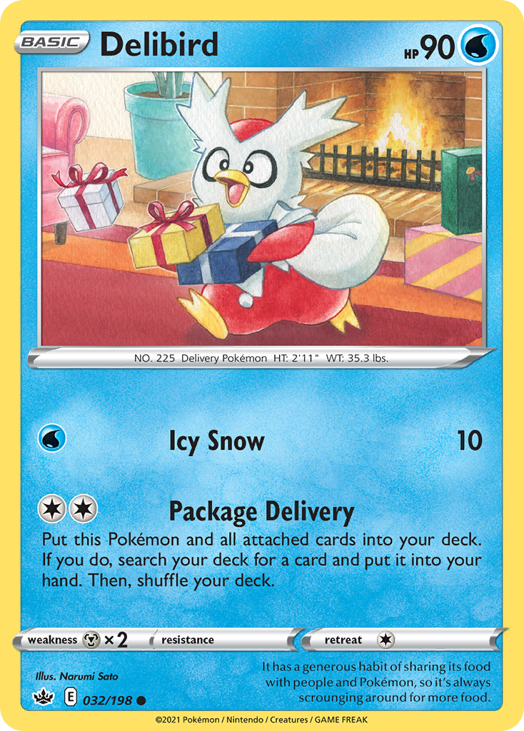 Delibird – Chilling Reign 032/198 Pokémon card