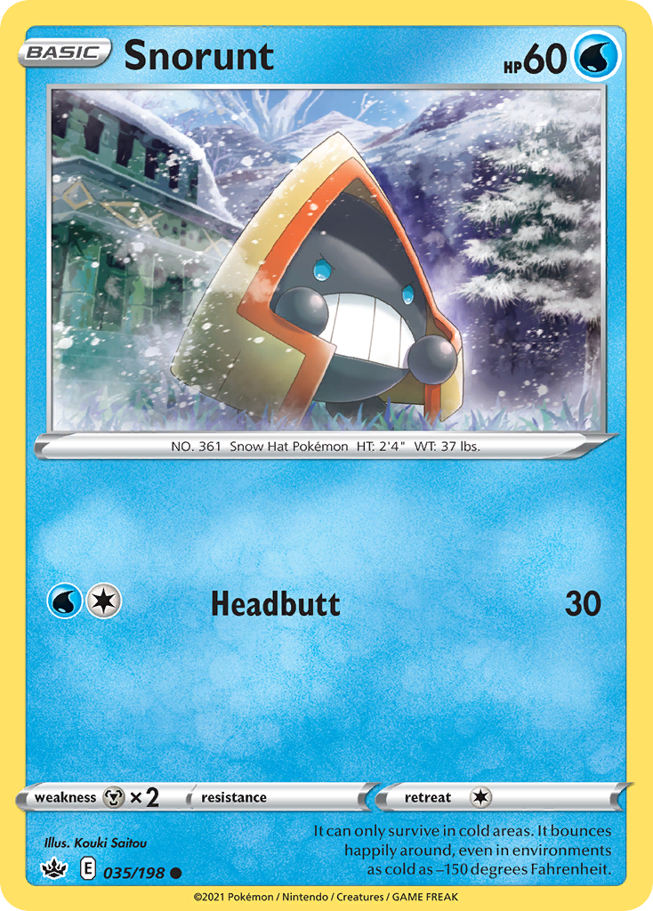 Snorunt – Chilling Reign 035/198 Pokémon card