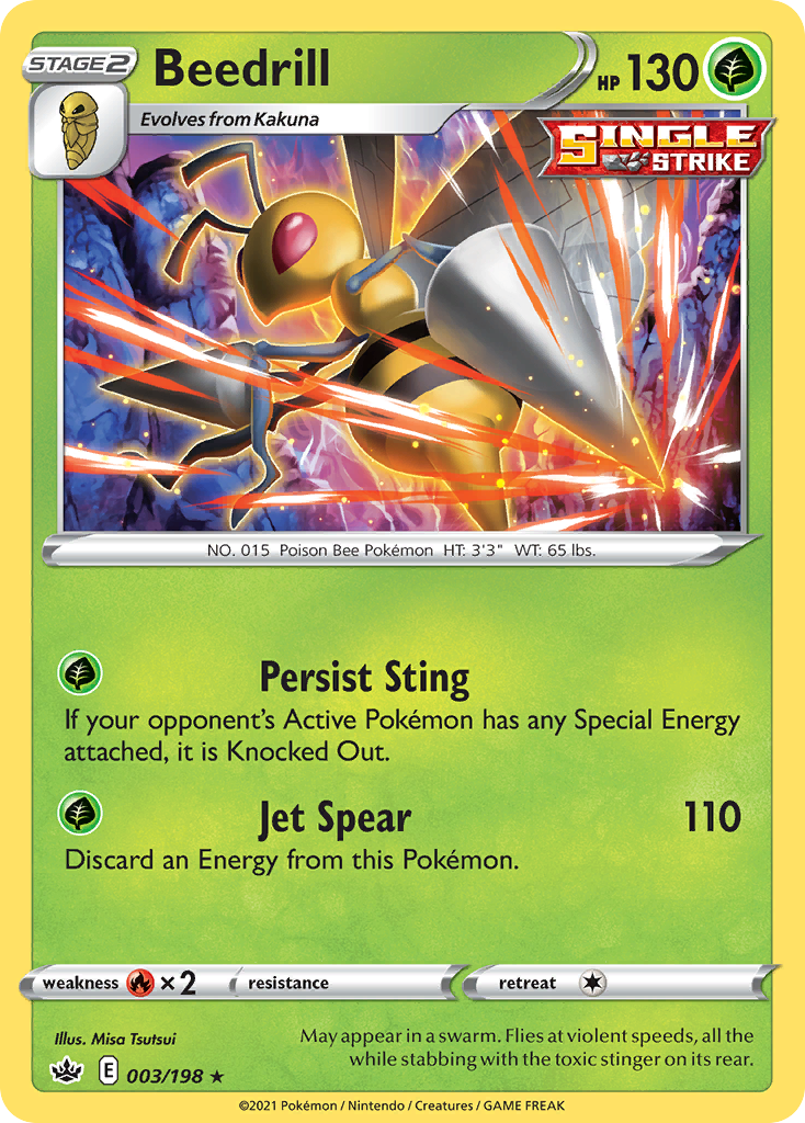 Beedrill – Chilling Reign 003/198 Pokémon card