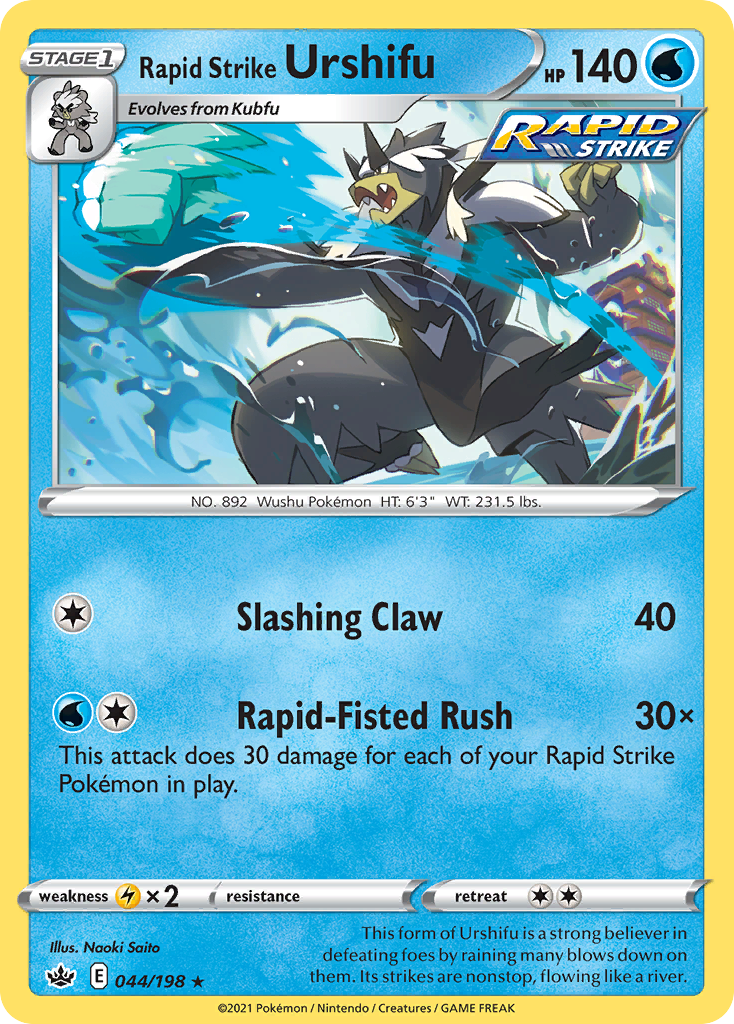 Rapid Strike Urshifu – Chilling Reign 044/198 Pokémon card
