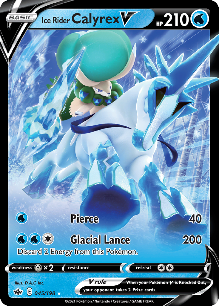Ice Rider Calyrex V – Chilling Reign 045/198 Pokémon card