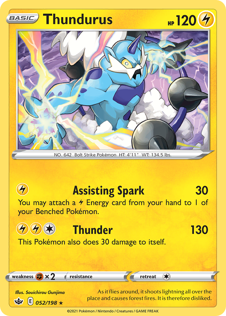 Thundurus – Chilling Reign 052/198 Pokémon card