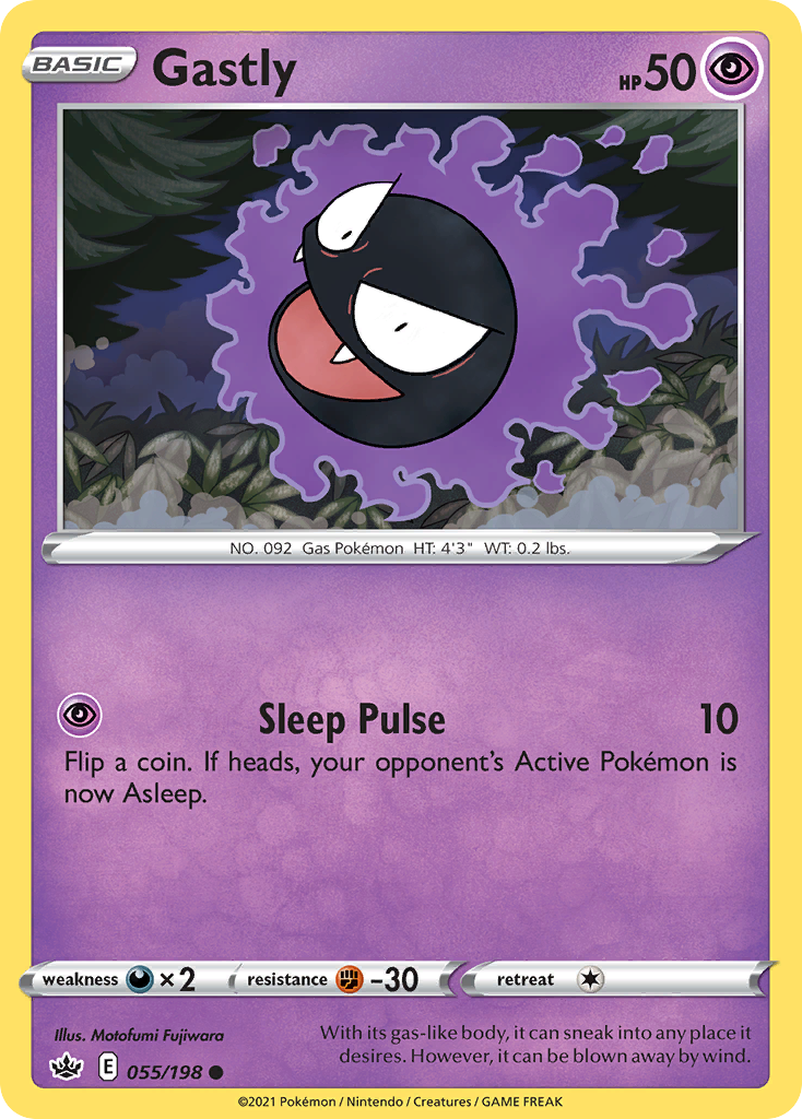 Gastly – Chilling Reign 055/198 Pokémon card