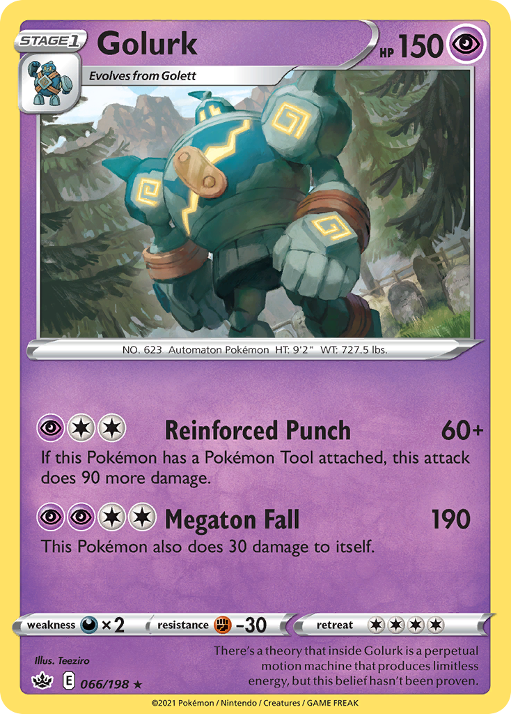 Golurk – Chilling Reign 066/198 Pokémon card