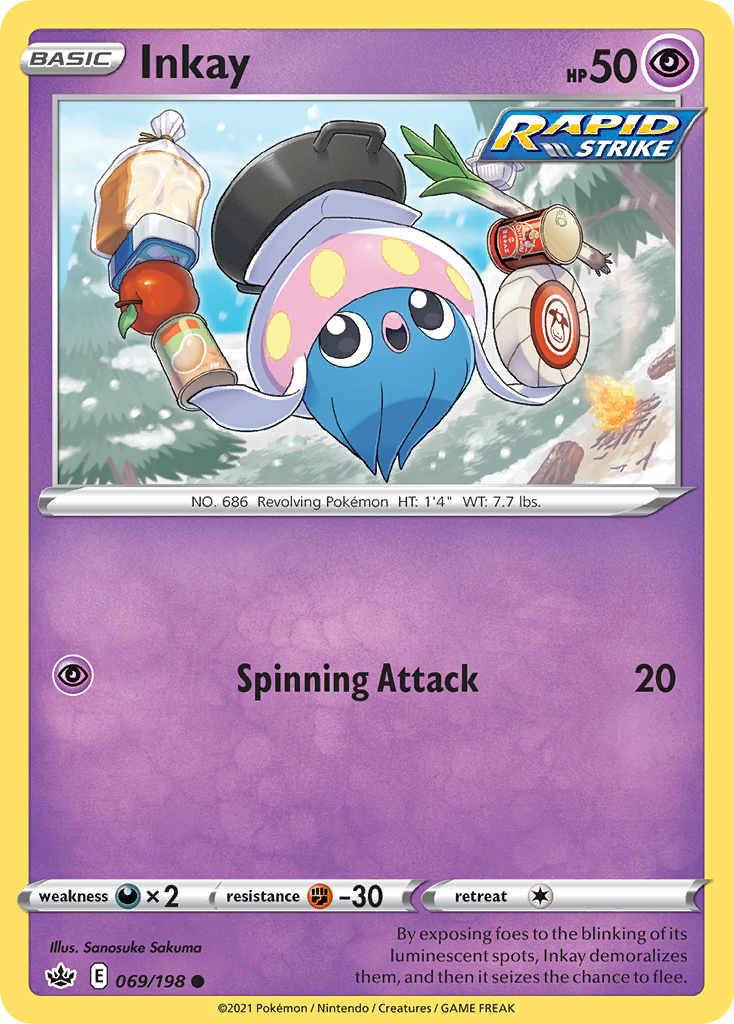 Inkay – Chilling Reign 069/198 Pokémon card