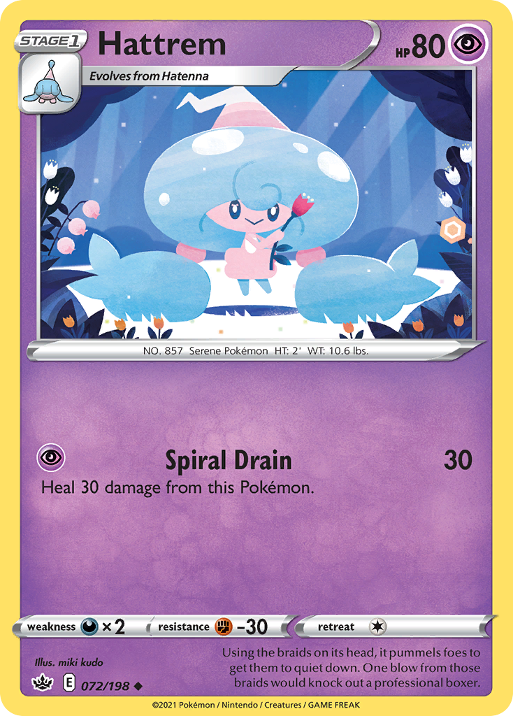 Hattrem – Chilling Reign 072/198 Pokémon card