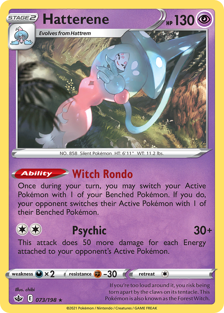 Hatterene – Chilling Reign 073/198 Pokémon card