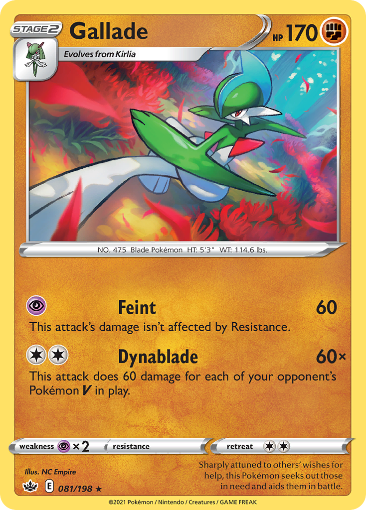 Gallade – Chilling Reign 081/198 Pokémon card