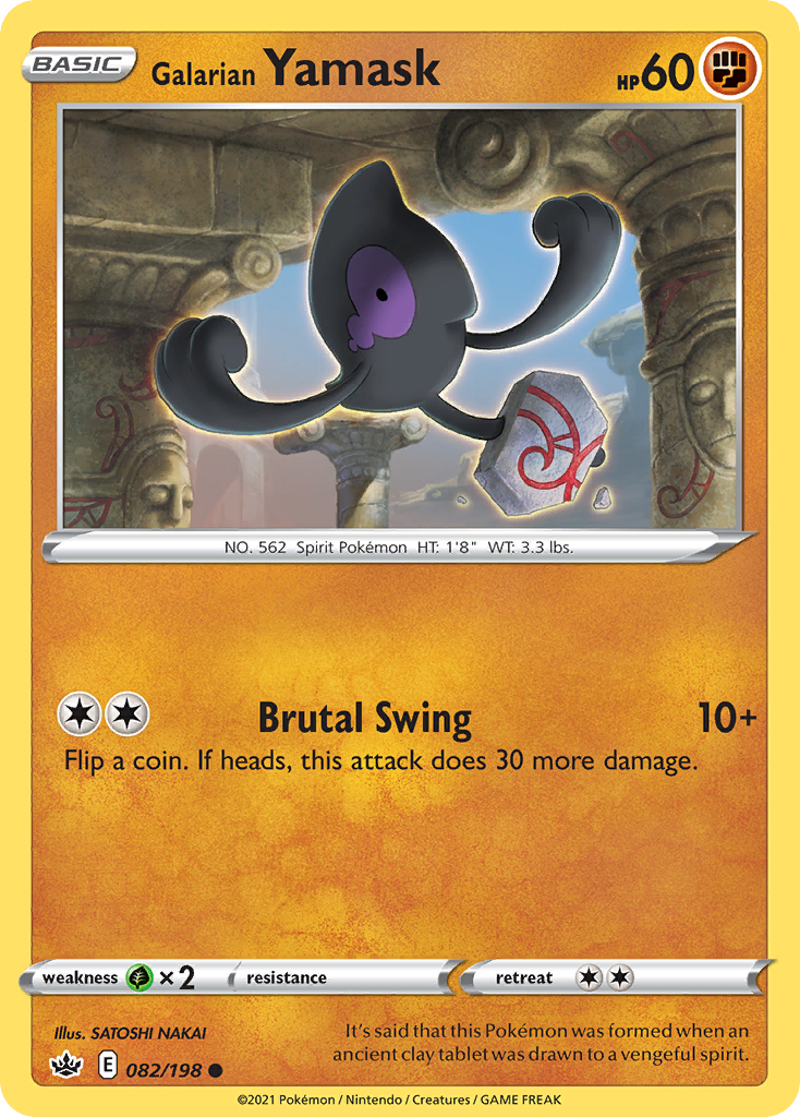 Galarian Yamask – Chilling Reign 082/198 Pokémon card