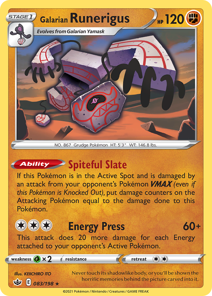Galarian Runerigus – Chilling Reign 083/198 Pokémon card