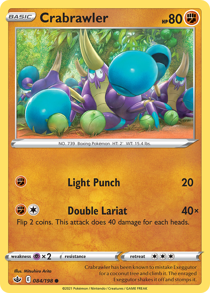 Crabrawler – Chilling Reign 084/198 Pokémon card