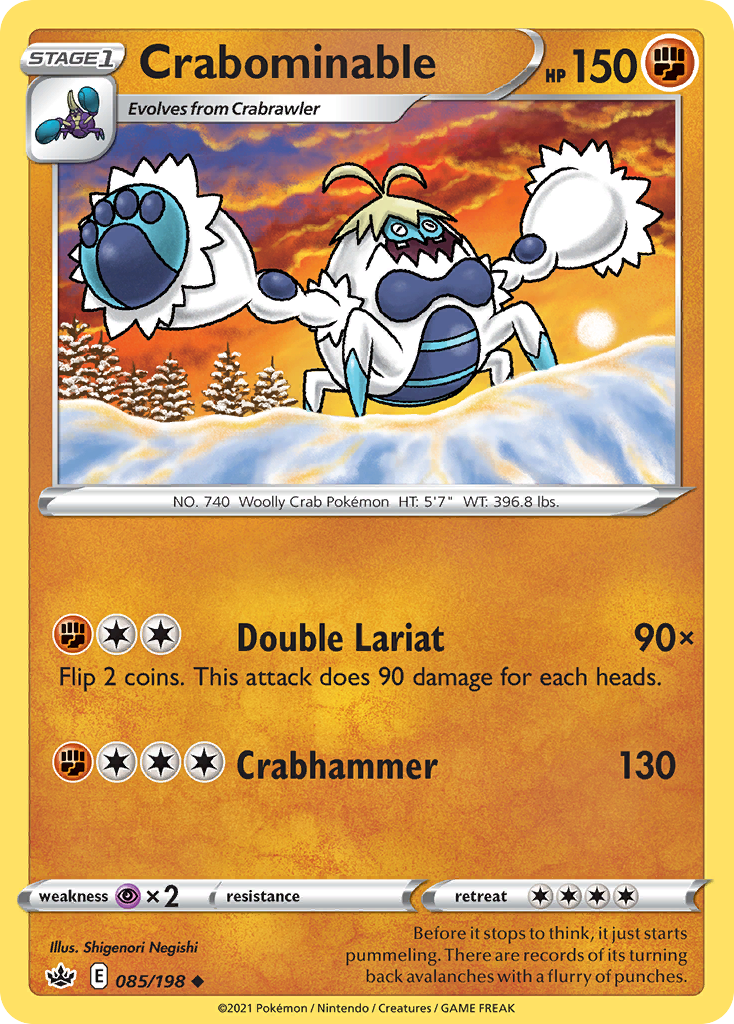 Crabominable – Chilling Reign 085/198 Pokémon card