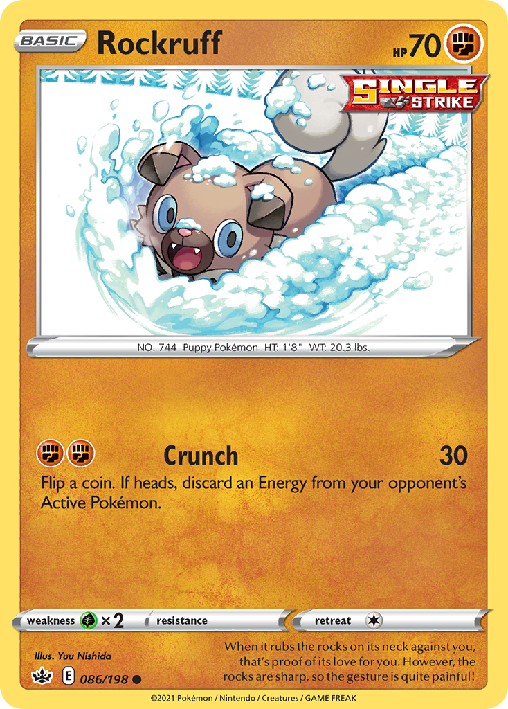 Rockruff – Chilling Reign 086/198 Pokémon card