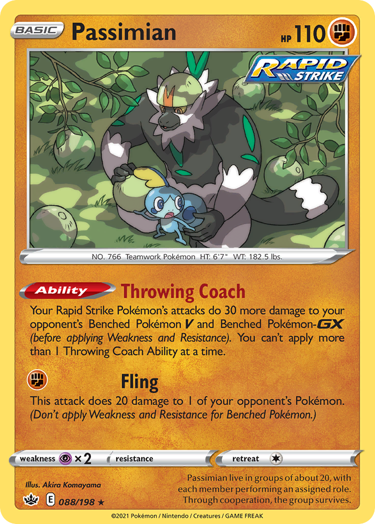 Passimian – Chilling Reign 088/198 Pokémon card