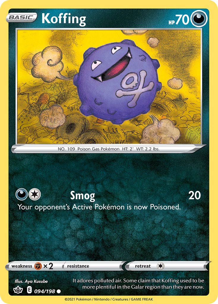 Koffing – Chilling Reign 094/198 Pokémon card