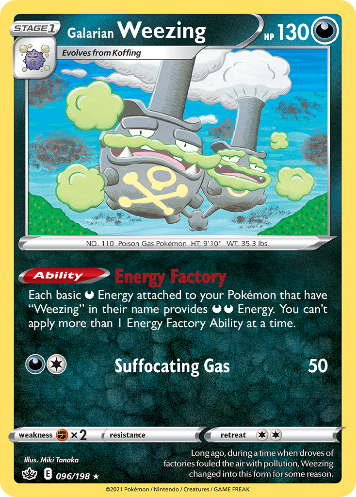Galarian Weezing – Chilling Reign 096/198 Pokémon card