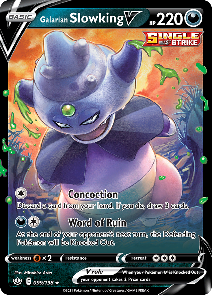 Galarian Slowking V – Chilling Reign 099/198 Pokémon card