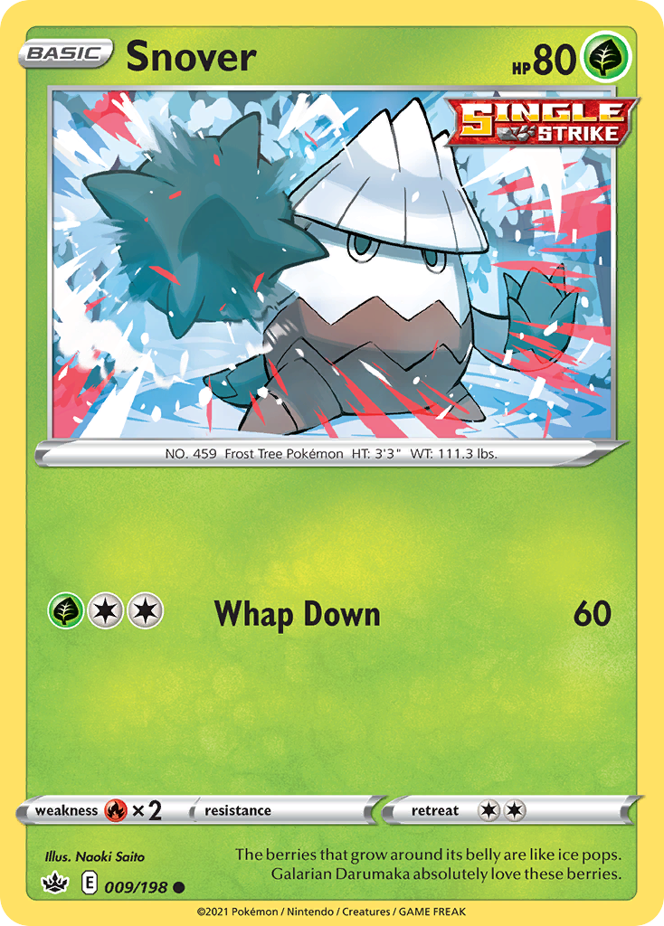 Snover – Chilling Reign 009/198 Pokémon card