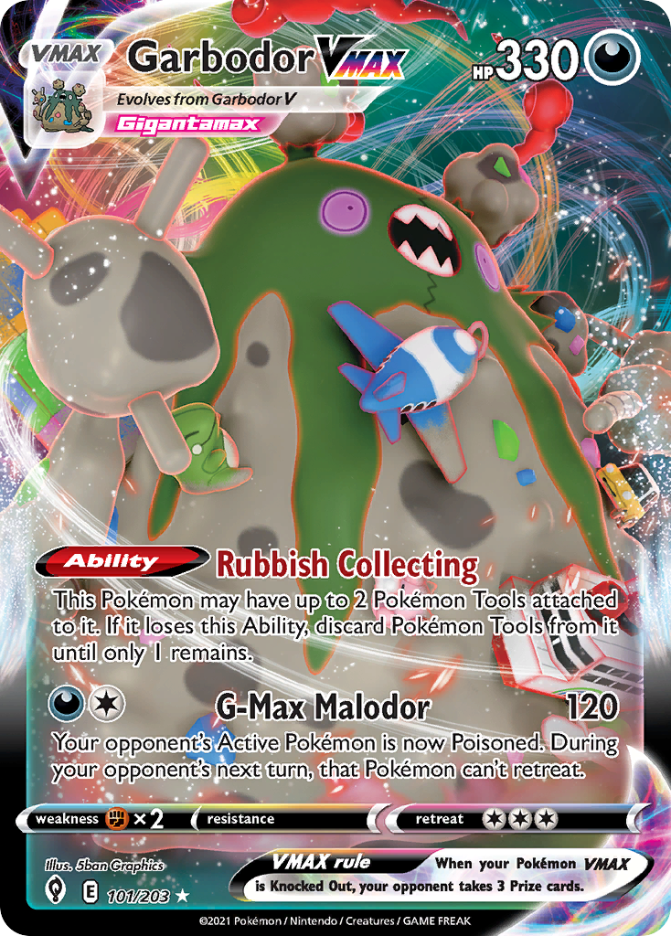 Garbodor VMAX – Evolving Skies 101/203 Pokémon card