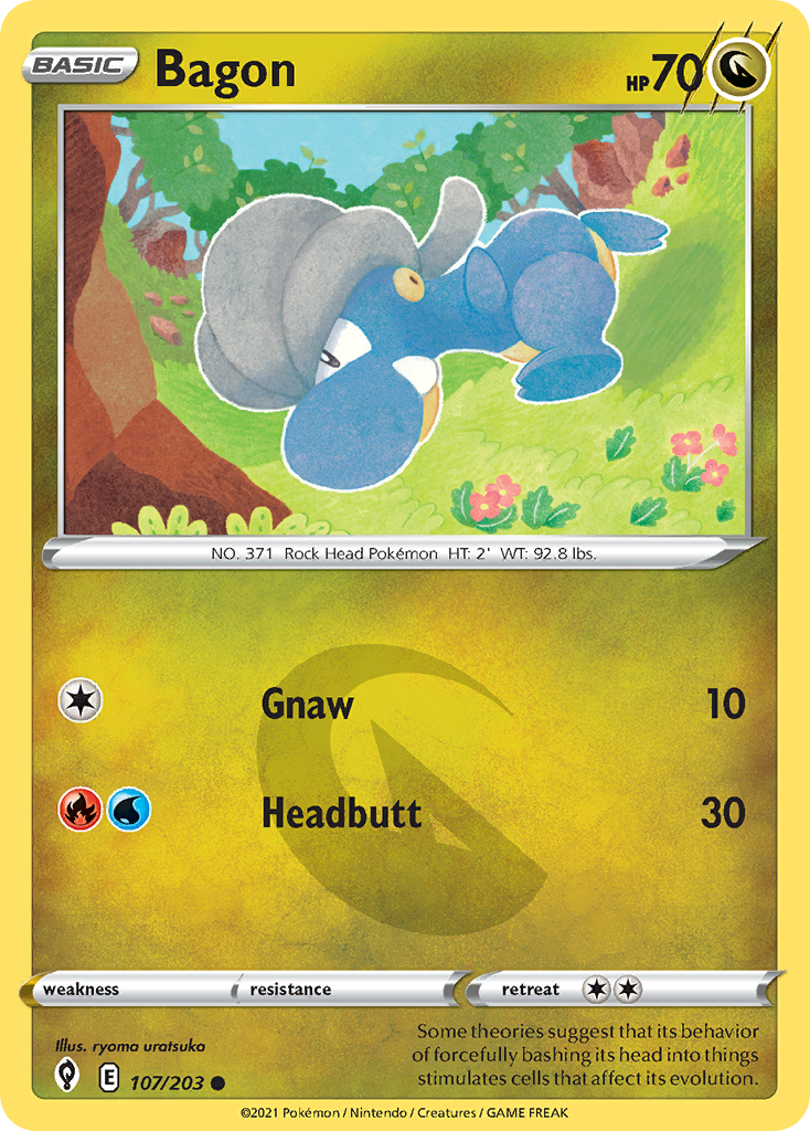 Bagon – Evolving Skies 107/203 Pokémon card