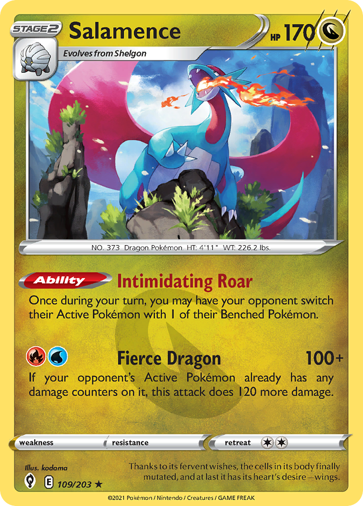 Salamence – Evolving Skies 109/203 Pokémon card