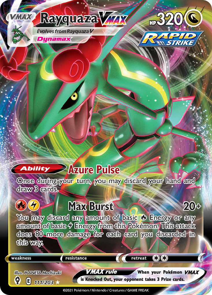 Rayquaza VMAX – Evolving Skies 111/203 Pokémon card