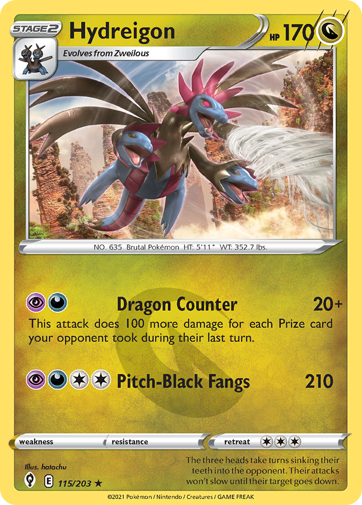 Hydreigon – Evolving Skies 115/203 Pokémon card