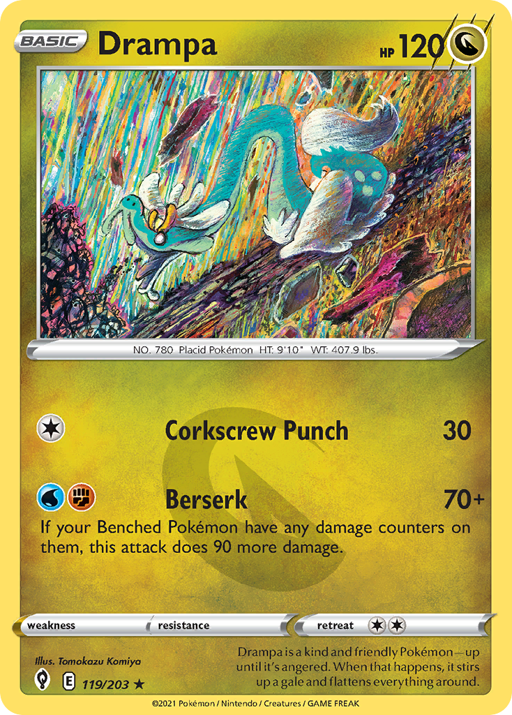 Drampa – Evolving Skies 119/203 Pokémon card
