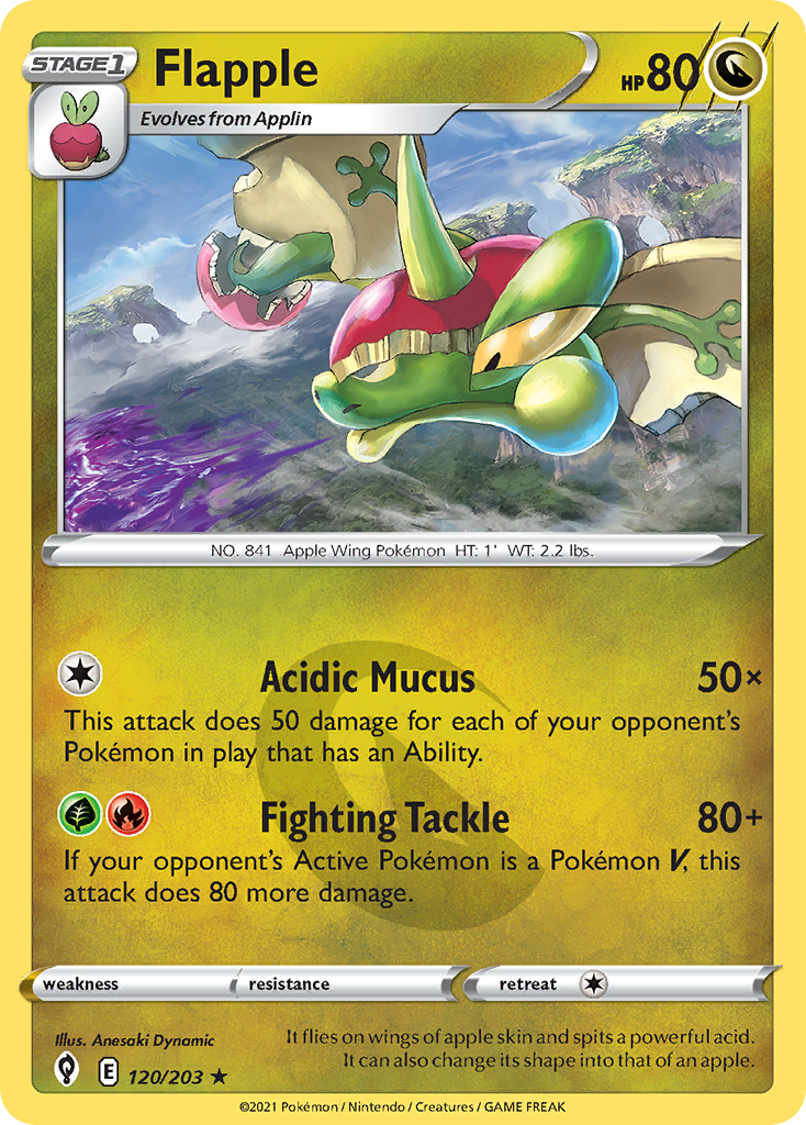 Flapple – Evolving Skies 120/203 Pokémon card