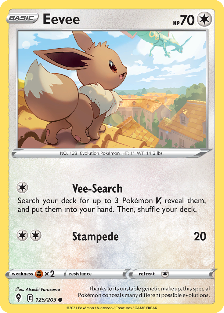 Eevee – Evolving Skies 125/203 Pokémon card