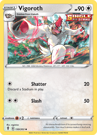 Vigoroth - Evolving Skies 130