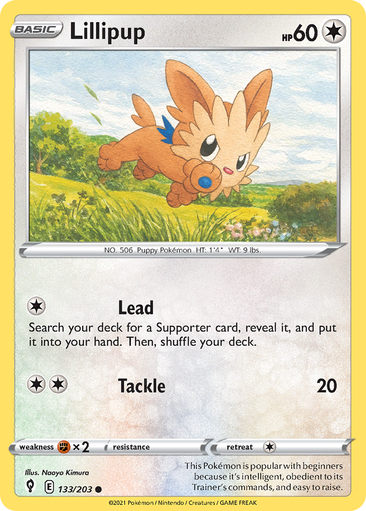 Lillipup – Evolving Skies 133/203 Pokémon card