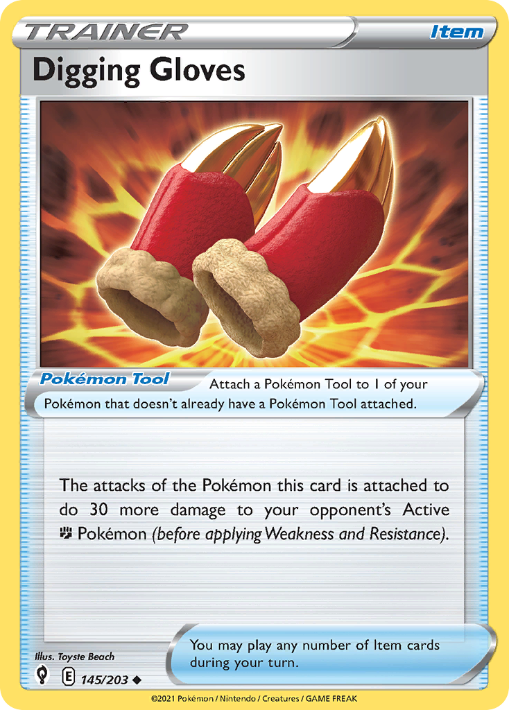 Digging Gloves – Evolving Skies 145/203 Pokémon card