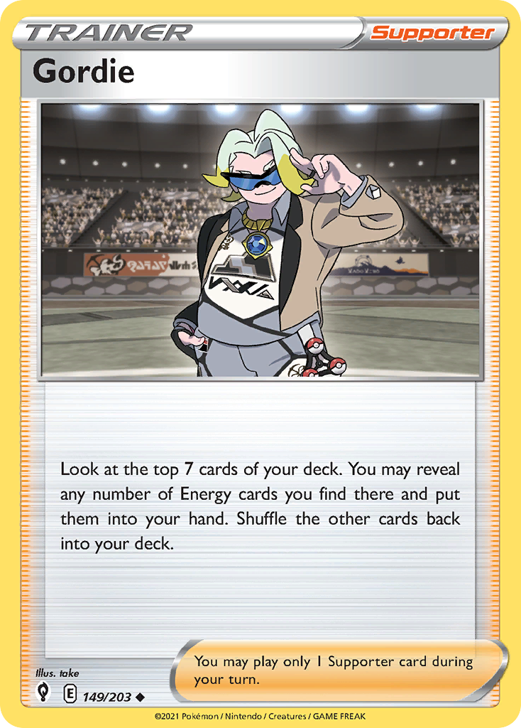 Gordie – Evolving Skies 149/203 Pokémon card