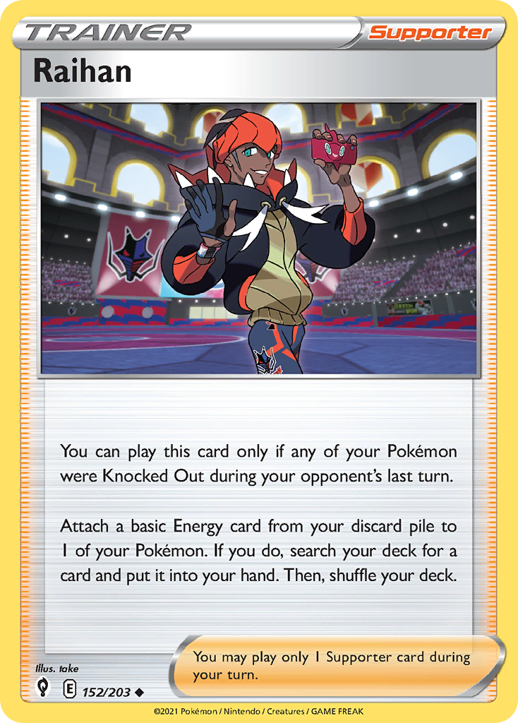 Raihan – Evolving Skies 152/203 Pokémon card