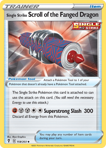 Single Strike Scroll of the Fanged Dragon - Evolving Skies 158